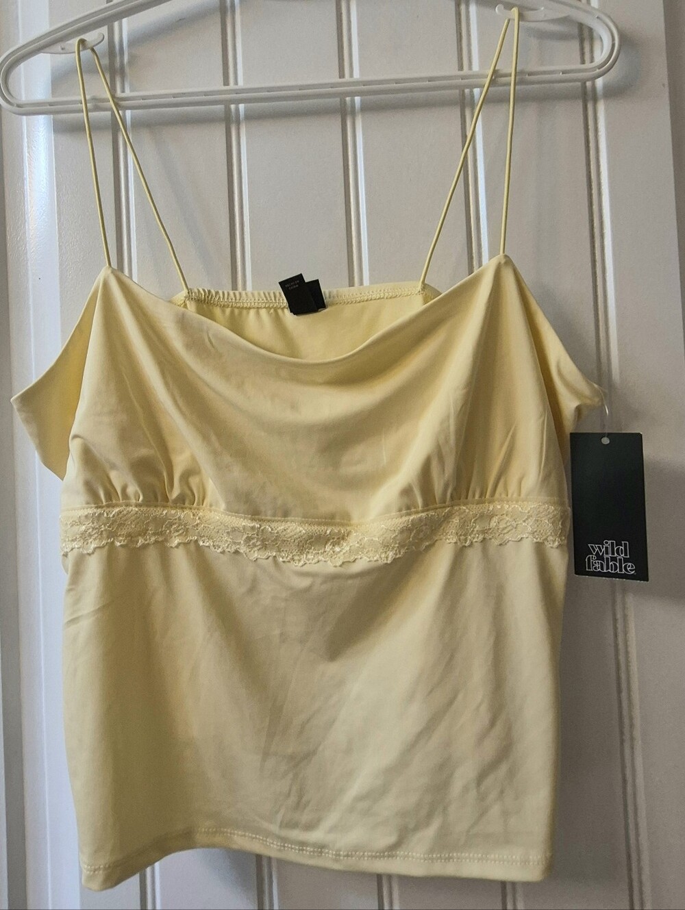 Womens Wild Fable Yellow Cowl Neck Tank Top Sz Large New With Tags